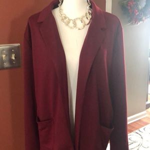 Woman’s Casual Blazer; Burgundy